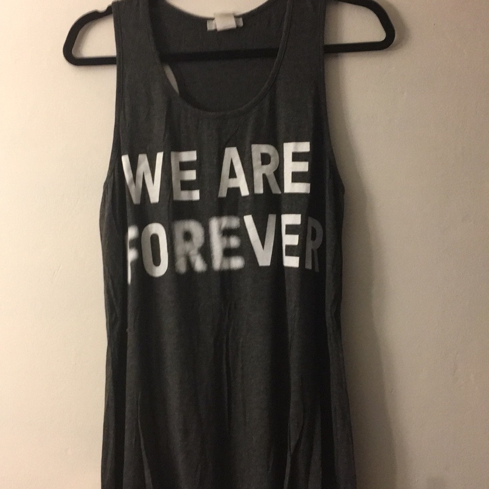 NWOT break up blurry words tank